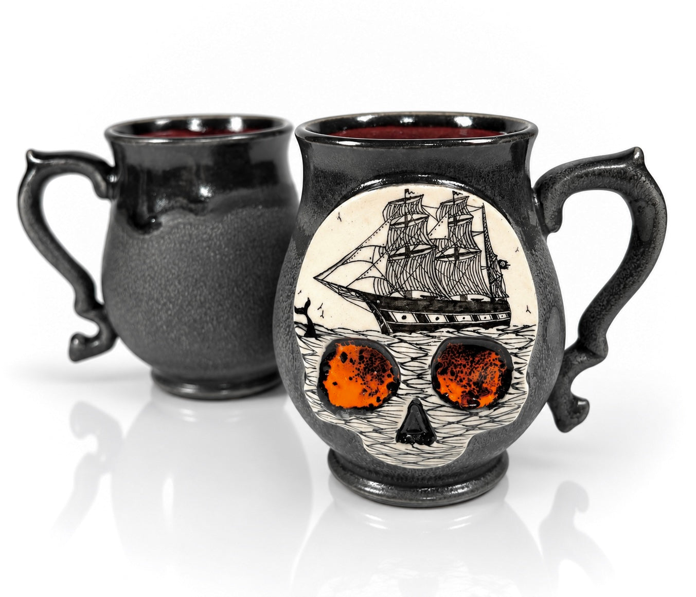 Canon Black Ghost Ship Skull Mug