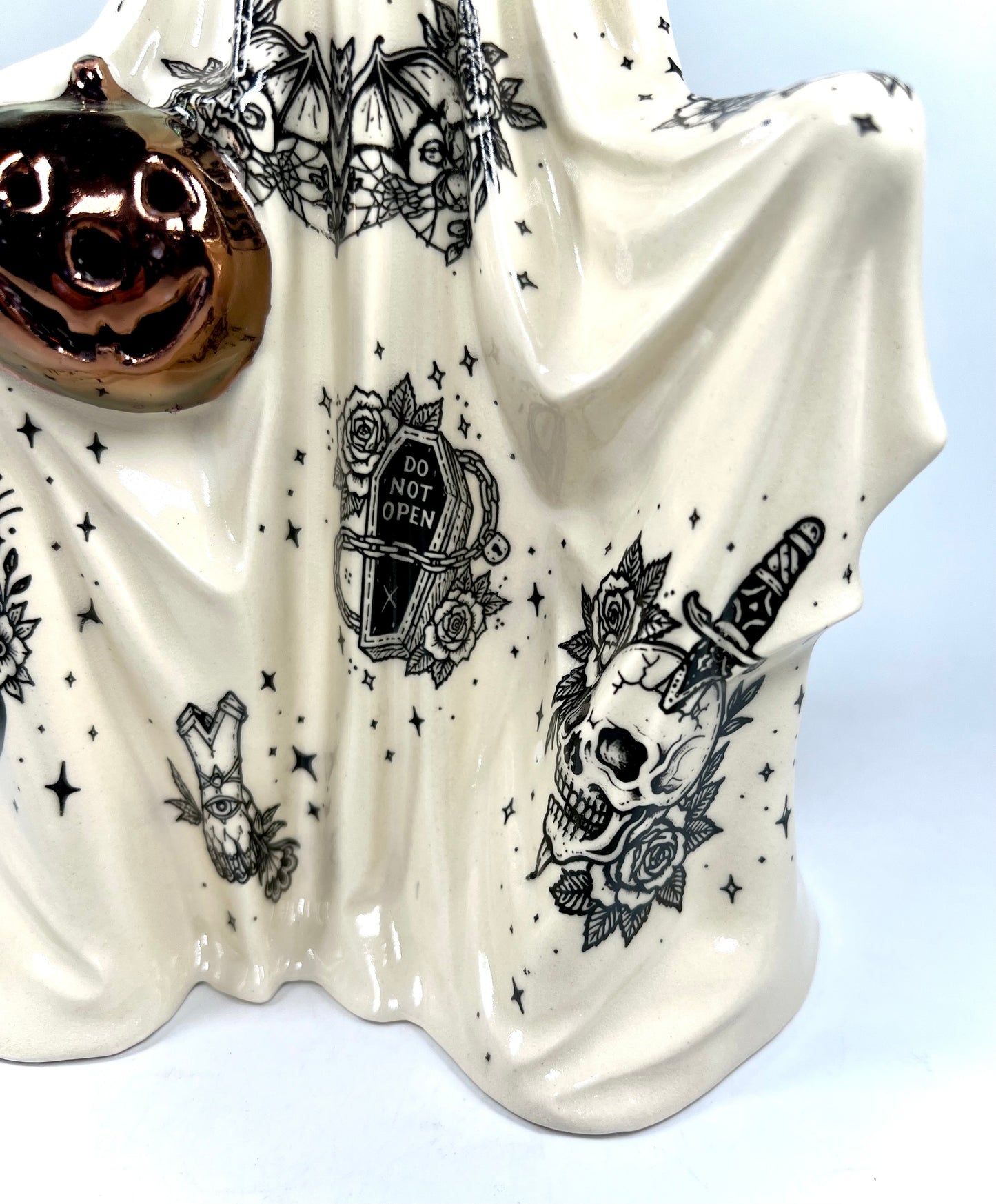 (PREORDER) Tattooed Ghost with Copper Pumpkin