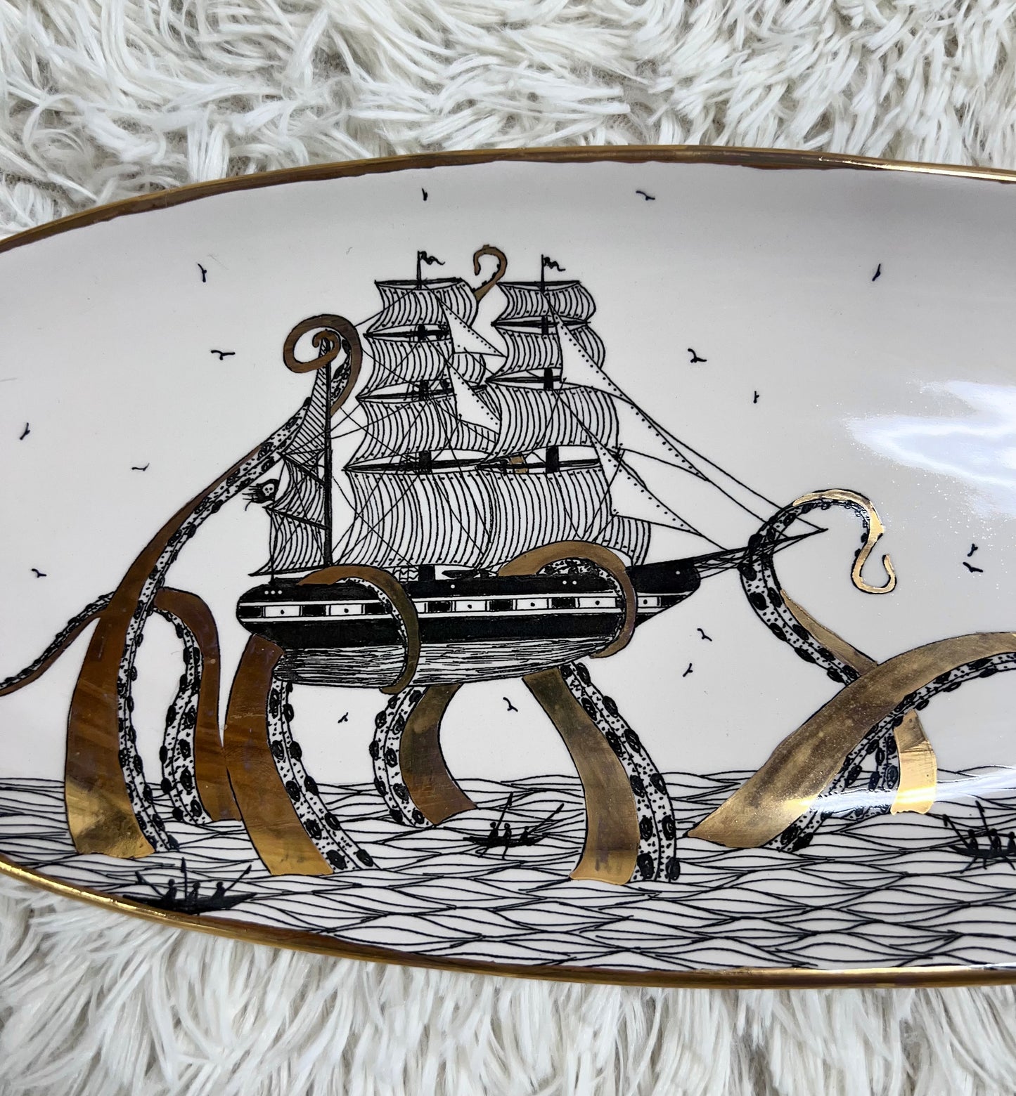 Golden Kraken Medium Oval Platter