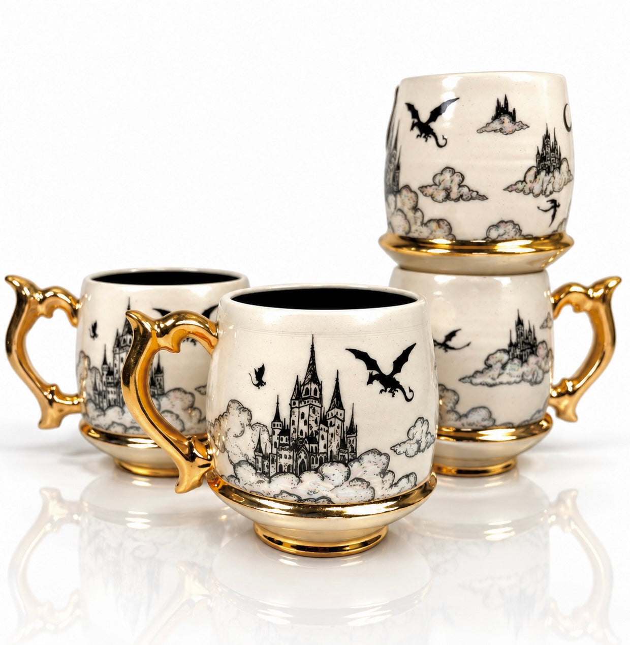 Cloud Candy Castle Mug (white iridescent underside)