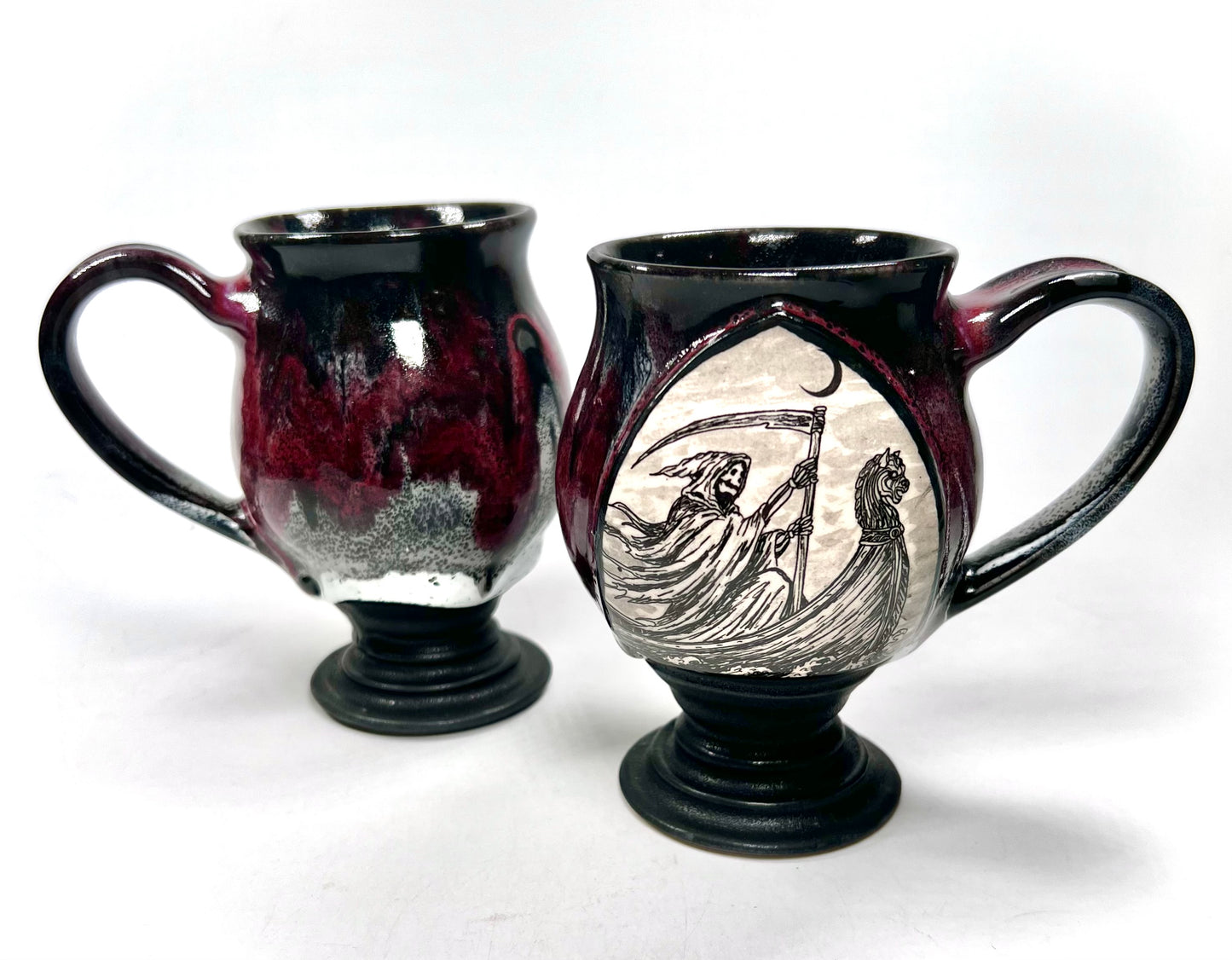 Grim Ferryman Mug (burgundy red)