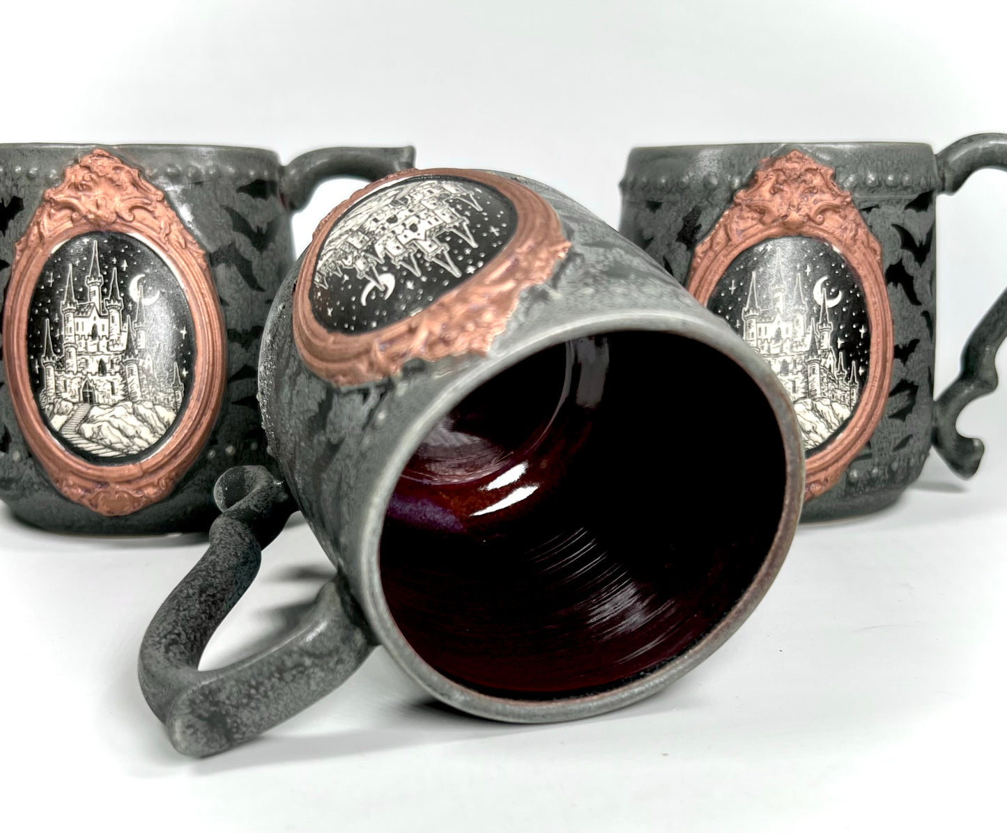 Copper Castle and Bats Cameo Mug
