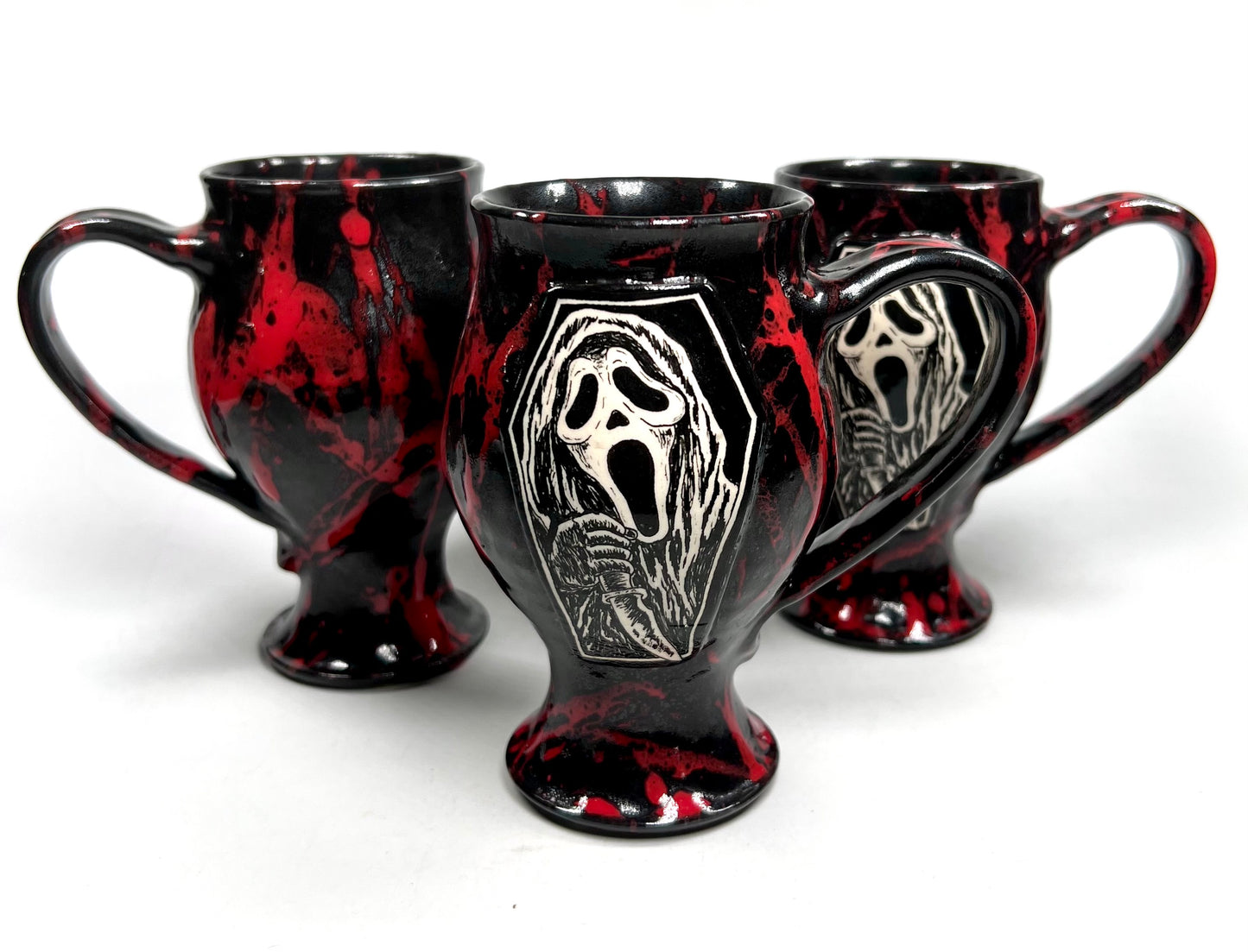 Ghostface Mug w/ Splatter glaze