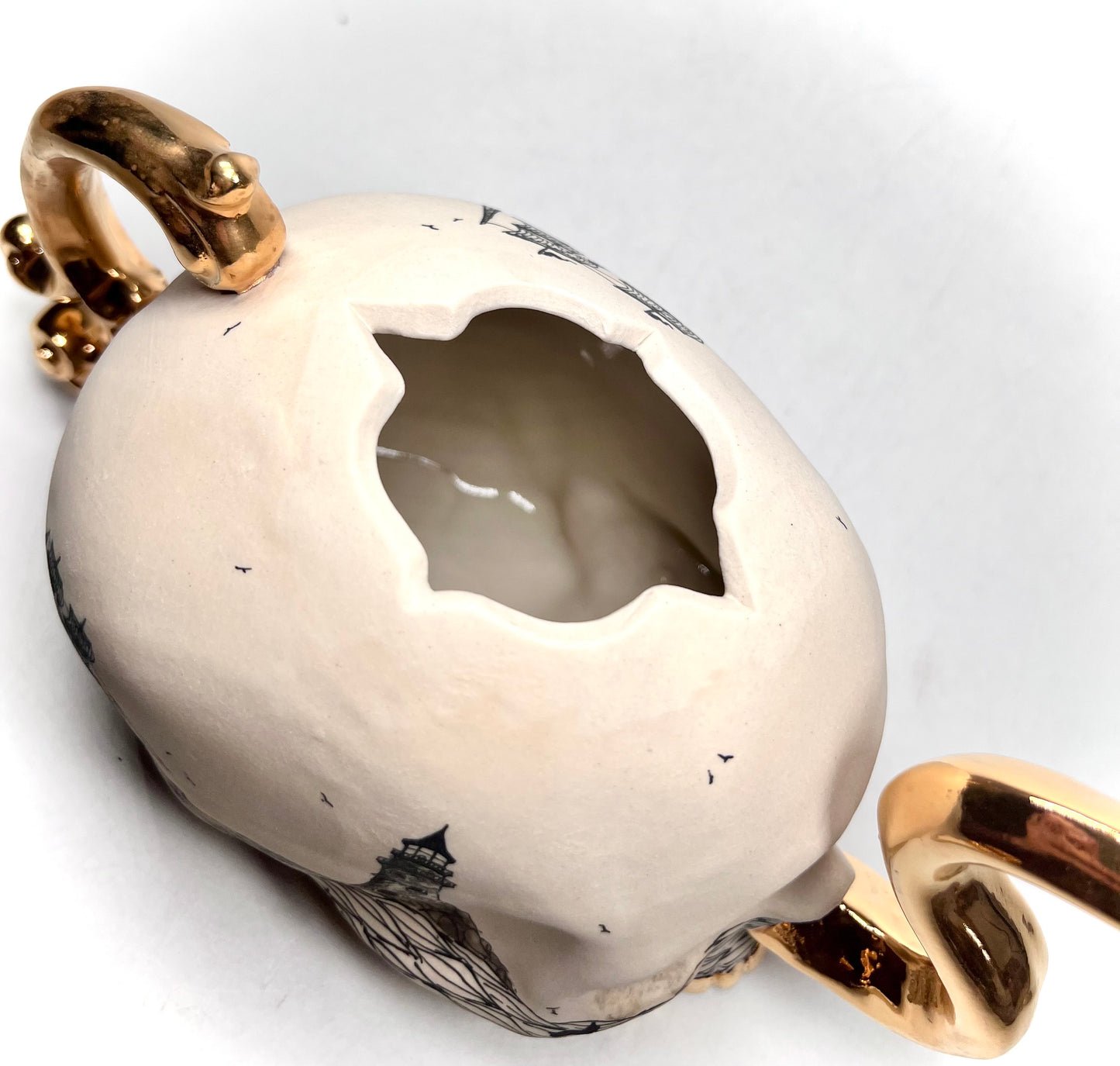 Ghost Ship Skull Teapot