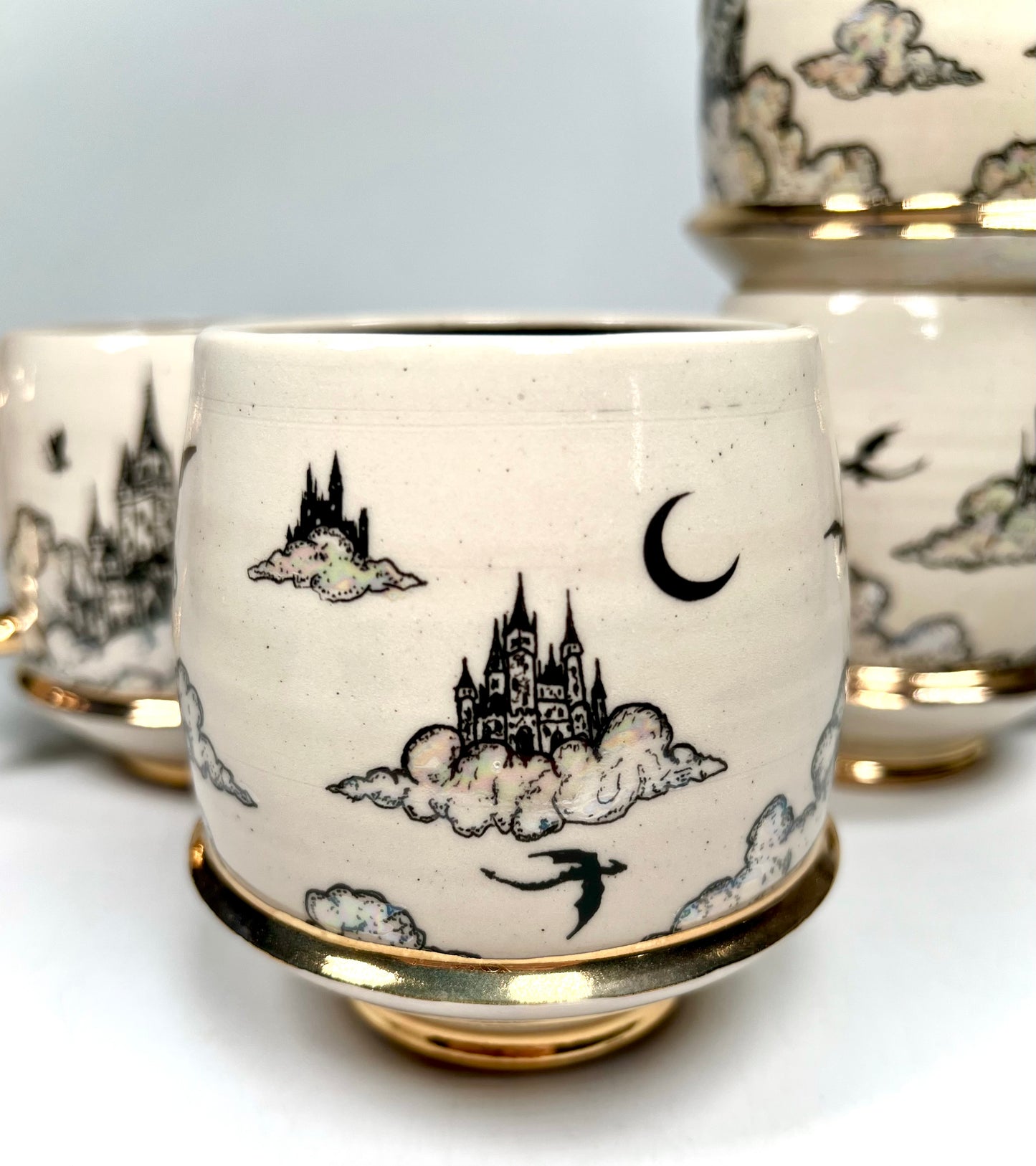 Cloud Candy Castle Mug (white iridescent underside)