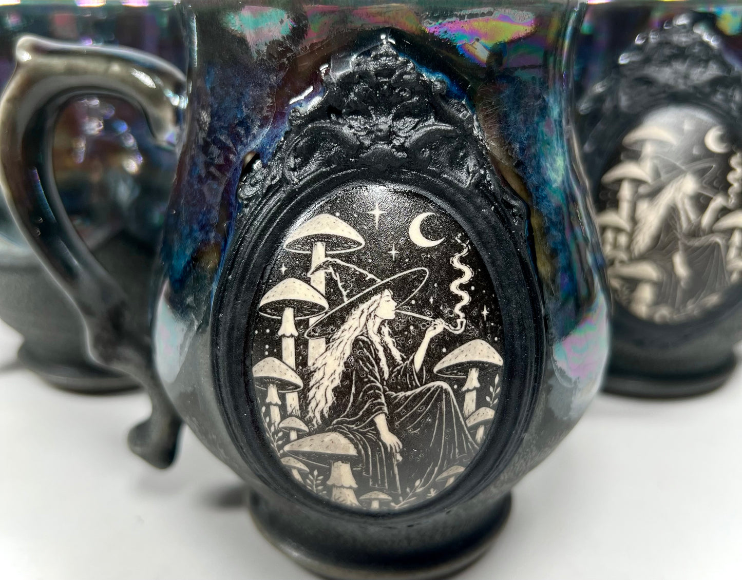 The Mushroom Witch Mug (iridescent)