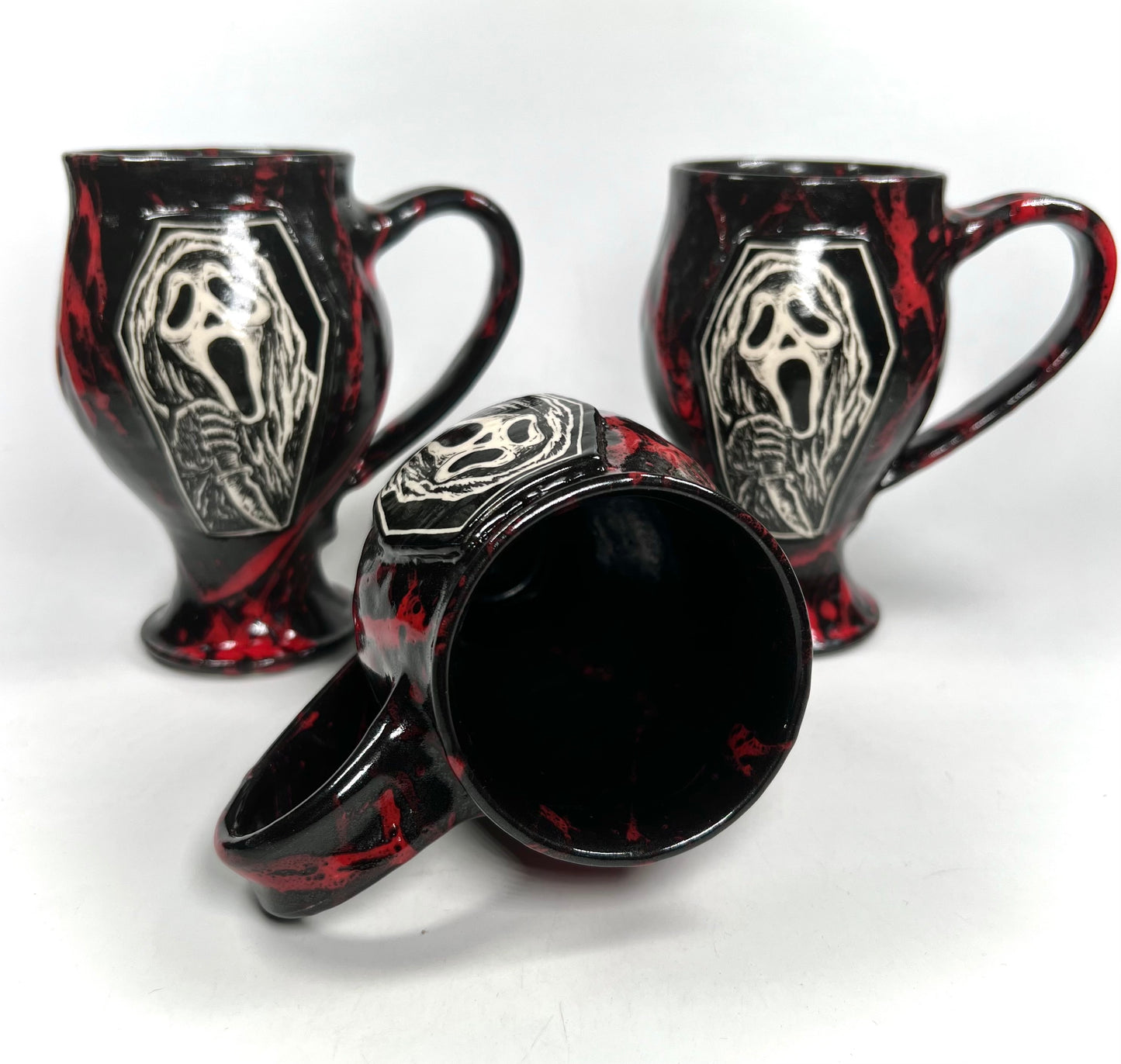 Ghostface Mug w/ Splatter glaze