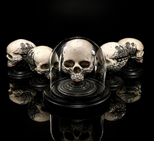 Scrimshaw Skullpture