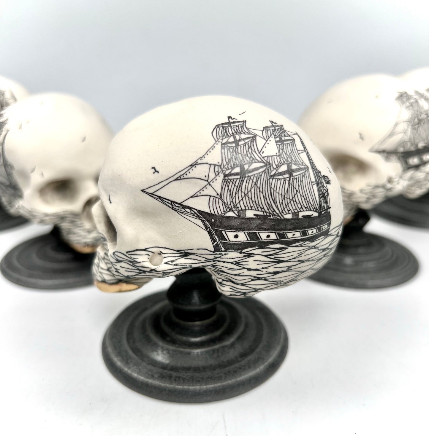 Scrimshaw Skullpture