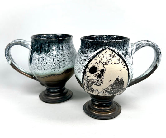 White/Gold Poseidon's Wrath Mug