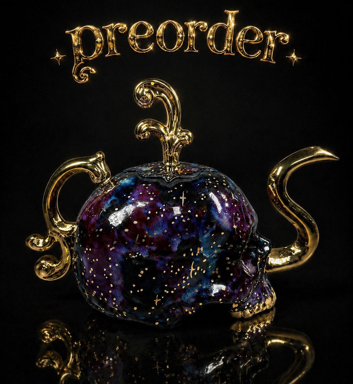 (PREORDER) Deadspace Victorian Skull Teapot